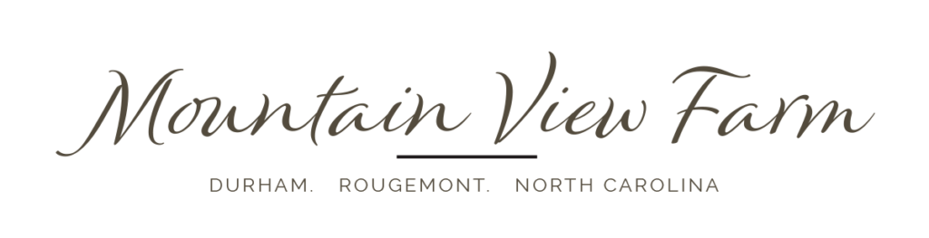 Mountain View Farm logo, Durham, North Carolina.